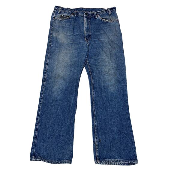 Vintage 80s Levi's 517 Orange Tab Boot Cut Jeans Made in USA 38x32 (36x30) - Picture 1 of 16
